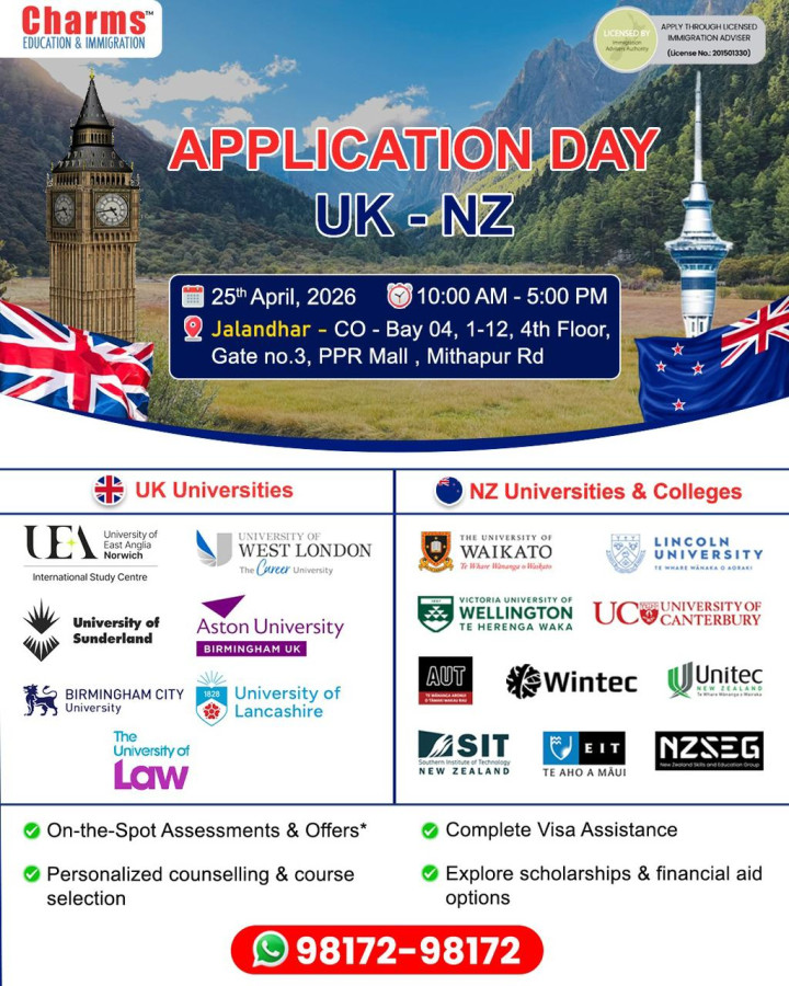 Application Day – UK & NZ